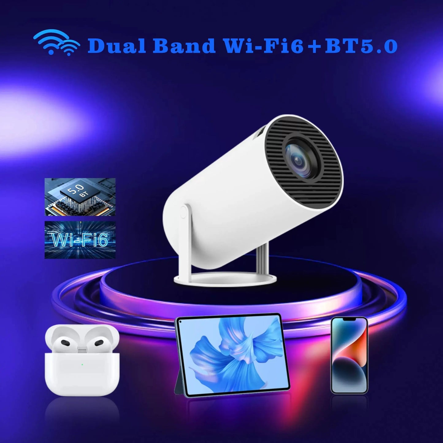 Projector mini 4K HY-300M98-Y2 Foreign Trade Popular Style Android TecnoValet