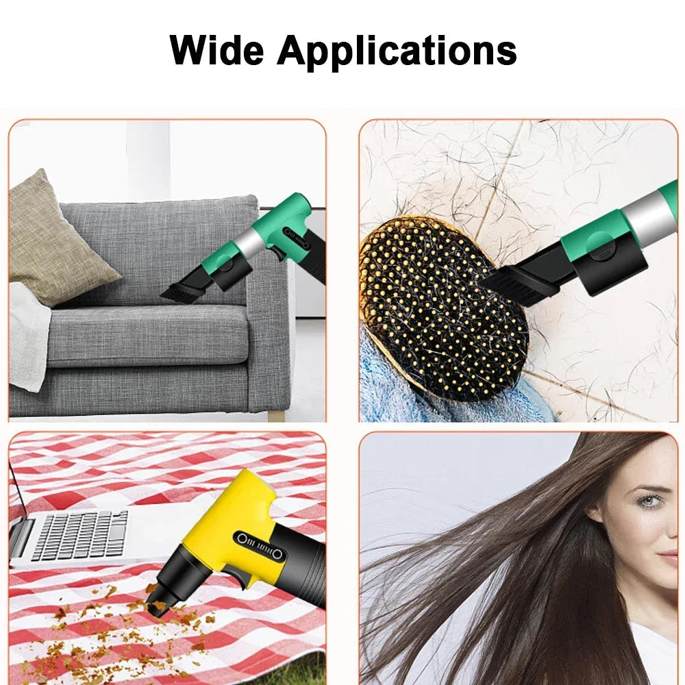 130000-120000PM Air Blower Turbo Jet Fan Electric Power Display Handheld Mini Dust Cleaner High Speed Duster Gun Cleaning Tool TecnoValet