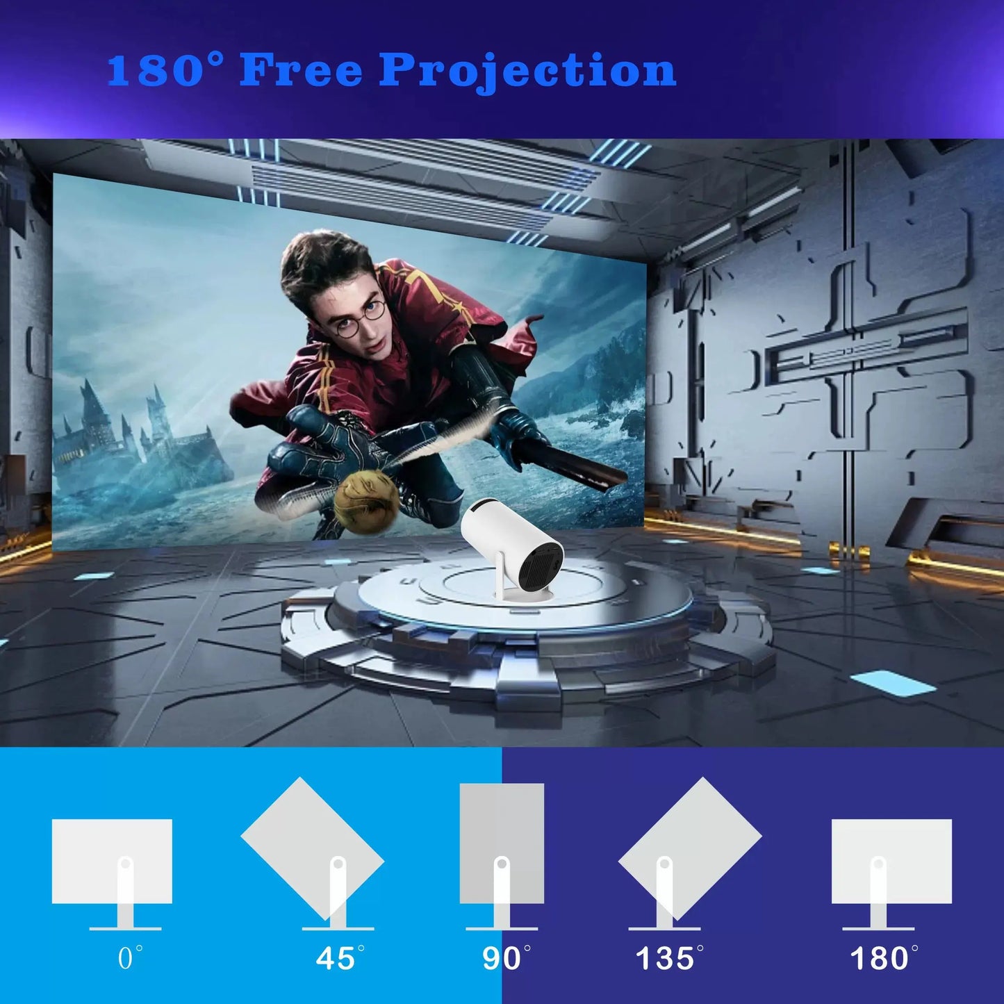 Projector mini 4K HY-300M98-Y2 Foreign Trade Popular Style Android TecnoValet