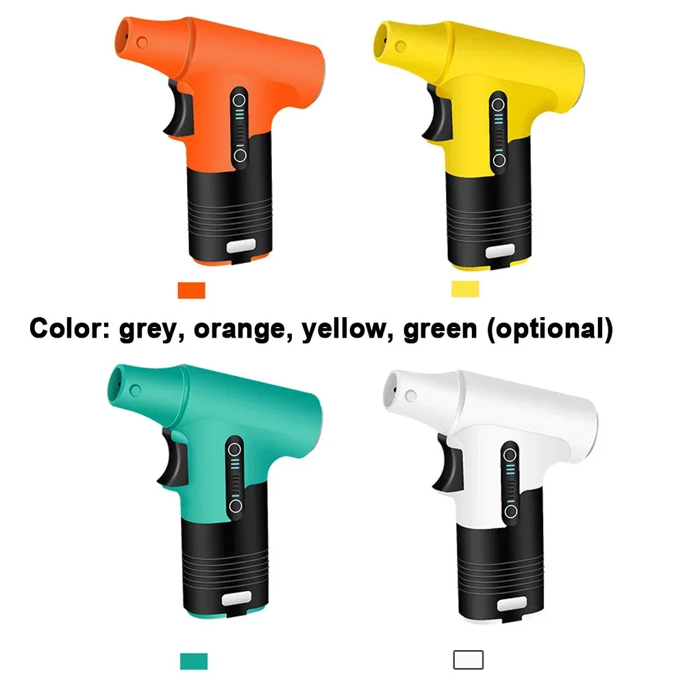 130000-120000PM Air Blower Turbo Jet Fan Electric Power Display Handheld Mini Dust Cleaner High Speed Duster Gun Cleaning Tool TecnoValet