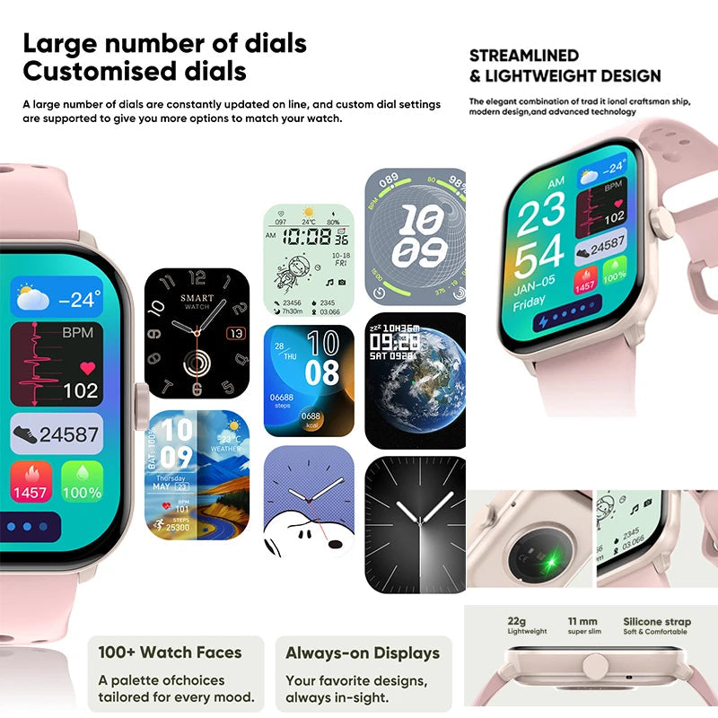 For Xiaomi Watch 5 Global Version Men Women HD AMOLED Screen Heart Rate Bluetooth Call GPS Track Waterproof Sports Smart Watch TecnoValet