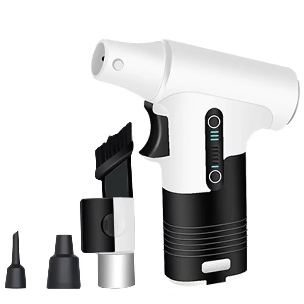 130000-120000PM Air Blower Turbo Jet Fan Electric Power Display Handheld Mini Dust Cleaner High Speed Duster Gun Cleaning Tool TecnoValet