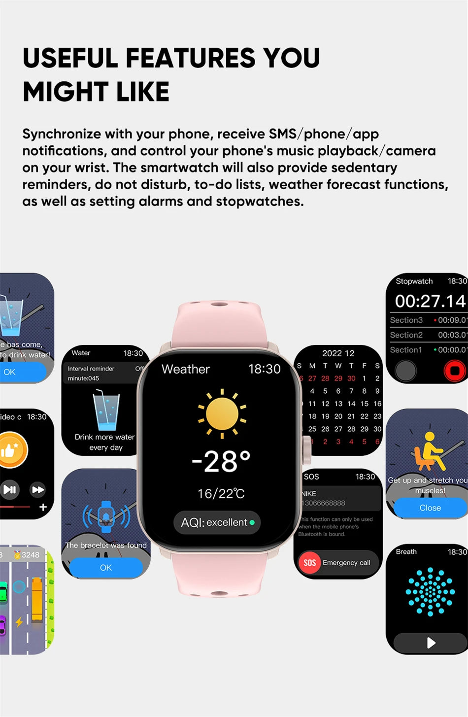 For Xiaomi Watch 5 Global Version Men Women HD AMOLED Screen Heart Rate Bluetooth Call GPS Track Waterproof Sports Smart Watch TecnoValet