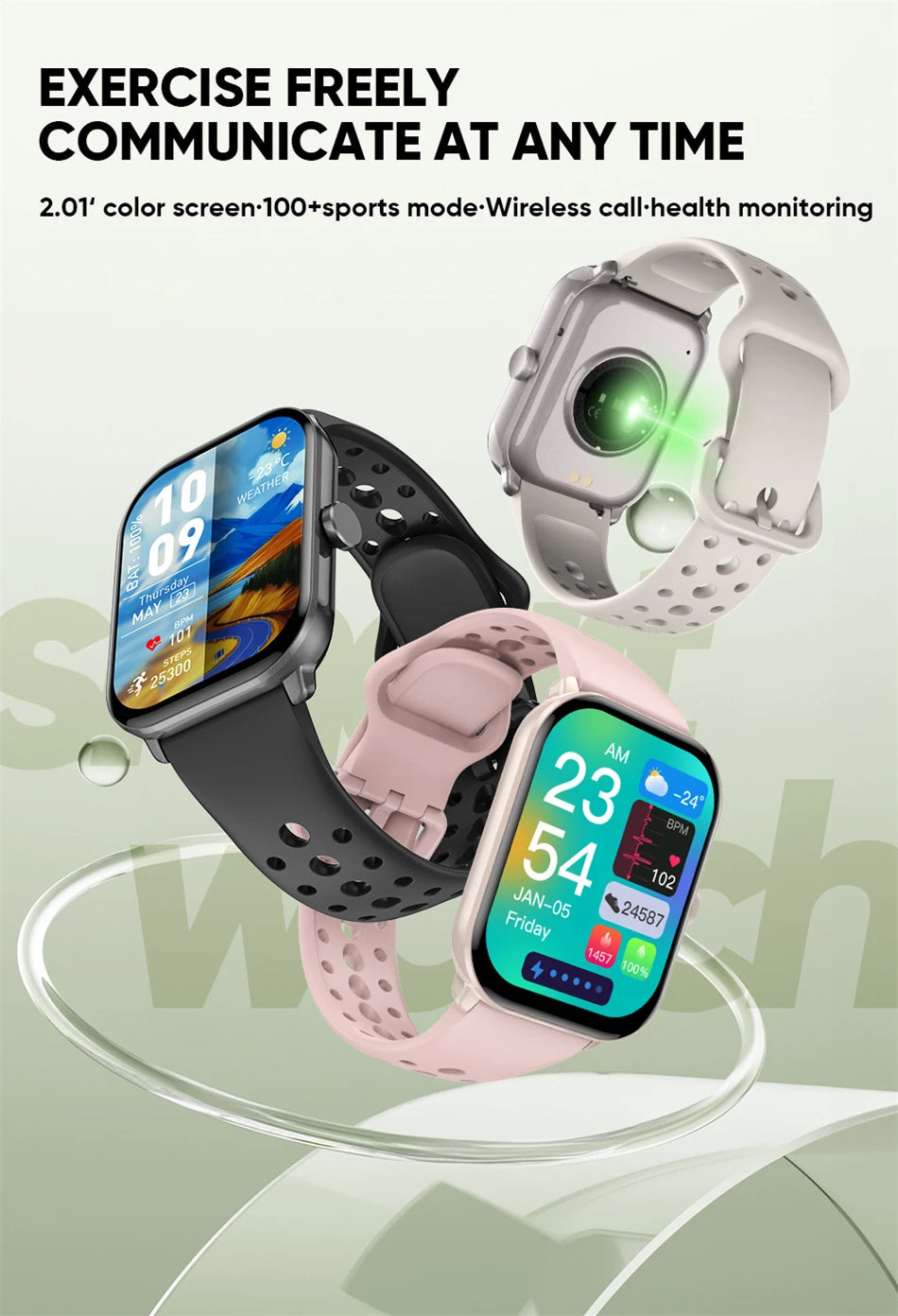 For Xiaomi Watch 5 Global Version Men Women HD AMOLED Screen Heart Rate Bluetooth Call GPS Track Waterproof Sports Smart Watch TecnoValet