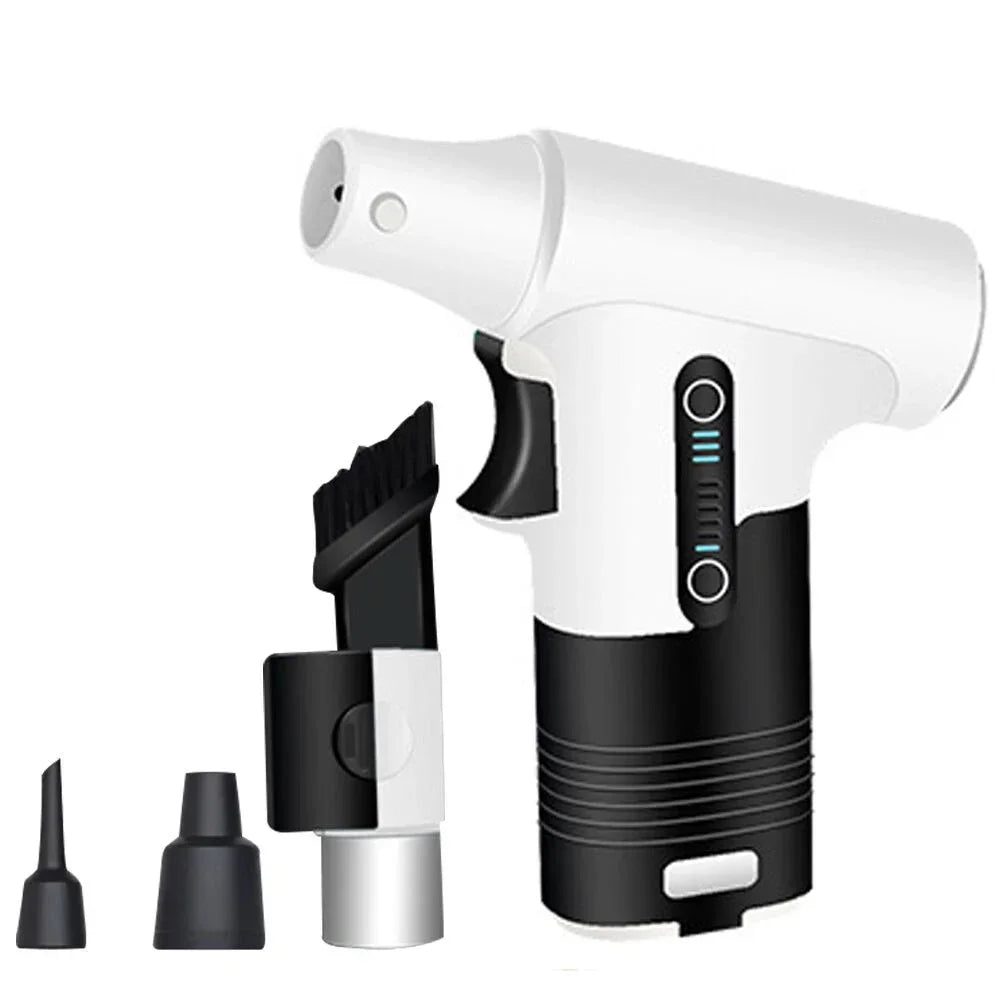 130000-120000PM Air Blower Turbo Jet Fan Electric Power Display Handheld Mini Dust Cleaner High Speed Duster Gun Cleaning Tool TecnoValet