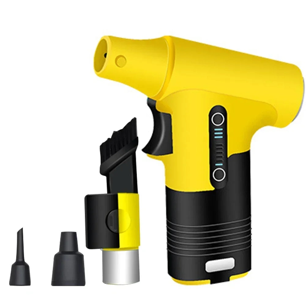 130000-120000PM Air Blower Turbo Jet Fan Electric Power Display Handheld Mini Dust Cleaner High Speed Duster Gun Cleaning Tool TecnoValet